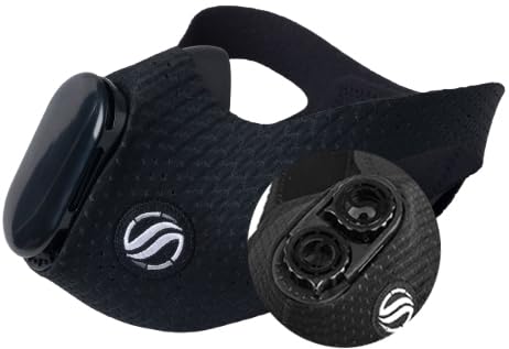 Bigbreathe Brustmaske – Atemmaske für Übungen, Cardio-Workouts, Laufen, Steigerung der sportlichen Leistung, Workout-Toleranz, 9 Widerstandsstufen, abnehmbar (M) Bigbreathe Brustmaske – Atemmaske für Übungen, Cardio-Workouts, Laufen, Steigerung der sportlichen Leistung, Workout-Toleranz, 9 Widerstandsstufen, abnehmbar (M)
