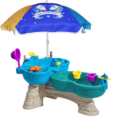 Ammsun 47 Inch Seaside Beach Umbrella For Sand And Water Table - Kids Durable Umbrellas For Children Beach Camping Garden Outdoor Play Shade #TOP4