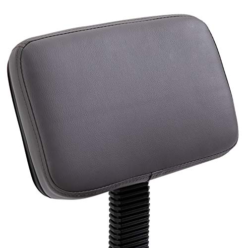HOMCOM Rollhocker höhenverstellbar mit Rückenlehne Drehhocker 72-84 cm Arbeitshocker 360° drehbar Bürohocker für Büro Salon Massage Spa Grau