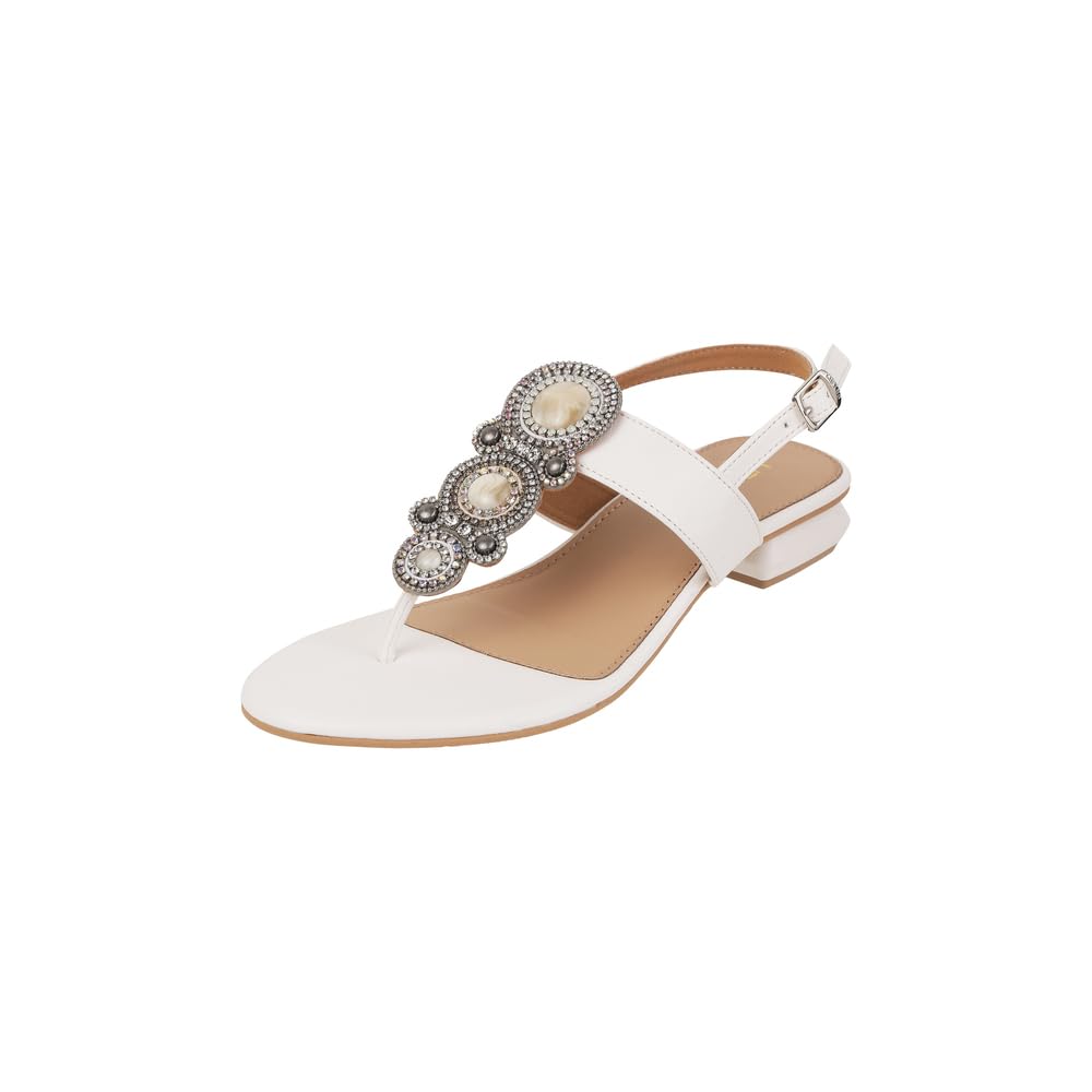 Women’s Elegant Ethnic Sandals with Zari Embellishment-image-24