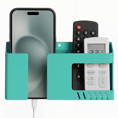 Image of WALLVIEW TECH Mobile Phone Charging Stand, Multi-Functional Storage Holder, Bedside Fixed Rack, Bedroom, Office Accessories, Portable Electronic Devices (Green)