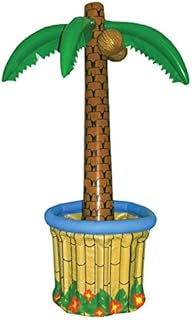 HENBRANDT Nadmuchiwana palma chłodziarka 170 cm duża nadmuchiwana tropikalna palma napoje chłodzące dorośli dekoracje baru lato zabawa wieczór panieński akcesoria koktajlowe nocne przyjęcie dekoracje