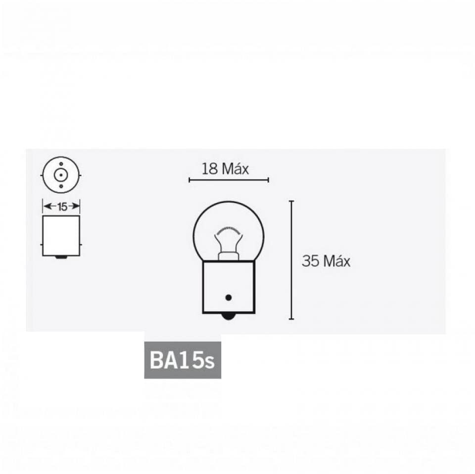 Ampoule lampe graisseur 6V 5W BA15s à plot centré face à face compatible avec moto Flosser 4023