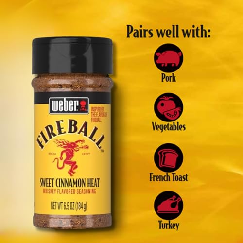 Weber Fireball Whiskey Flavored BBQ Seasoning, 6.5 oz - image 2