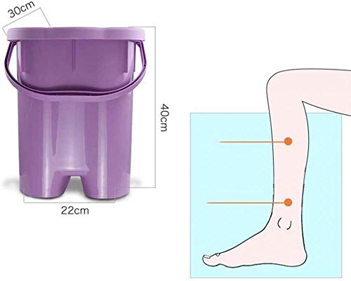 Spa de pies con cubierta y masaje, 20L plástico azul miniatura 2