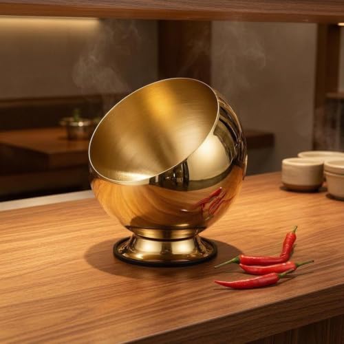 Récipient à sauce réutilisable inox doré 18cm pour dessert et table - 6