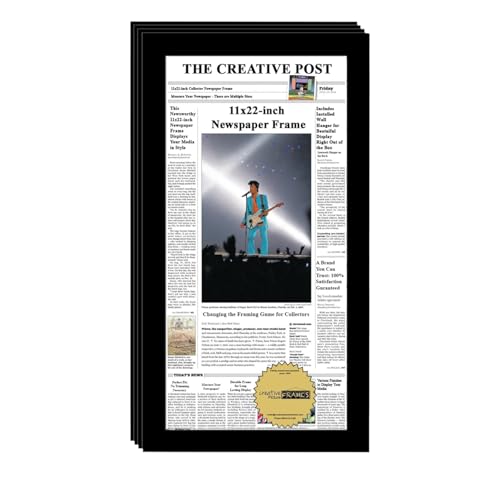 Creative Picture Frames 11" x 22" Black Newspaper Display Frame