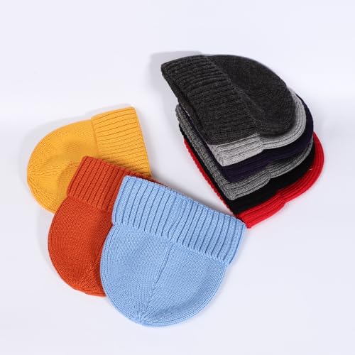 Kids Merino Wool Beanie Hat for Boys Girls Winter Classic Knit Beanies Unisex Cuffed Skull Ski Snow Caps Age 7-144