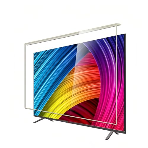 55 Inch TV Screen Protector Panel, HD Clear Acrylic Protective Cover for 4K LCD/LED/OLED/QLED TVs & Monitors, Easy Installation with Adjustable Straps
