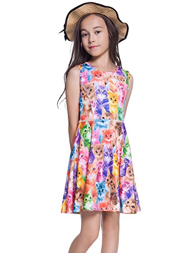 Jxstar Sleeveless Dresses for Girls Summer Swing Casual Clothes for Little Kids2