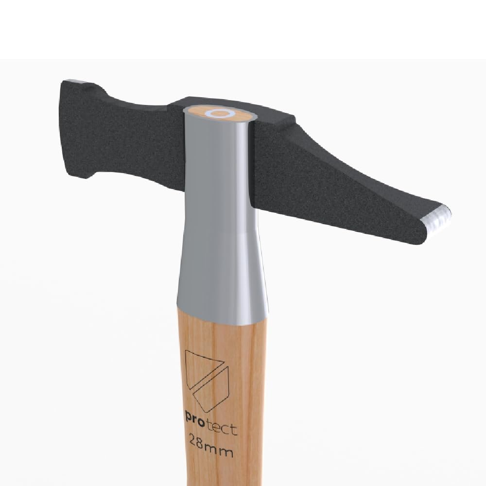Marteau à Garnir Protect – Tête Ronde 4x14,7 cm – 800 g – Manche Hickory avec Douille Métallique Pare Faux-Coups – Fabrication Française MOB Outillage – Robustesse et longévité