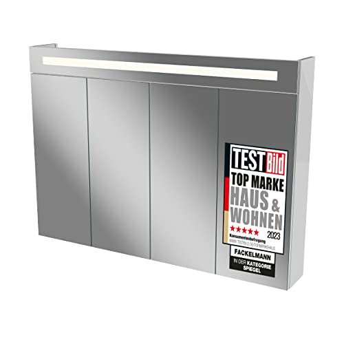 Spiegelschrank Soft 60x60x15 Cm – Grau, Mit 2 Spiegeltüren & 2 Einlegeböden, Für Modernes Bad