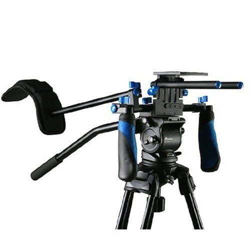 Image of RL02F+R Camcorder Steady Shoulder Rig and Follow Focus for DSLR Video Camera