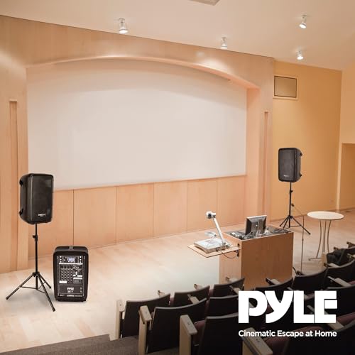 Pyle PA Speaker DJ Mixer Bundle - 300 W Portable Wireless Bluetooth Sound System w/ USB SD XLR 1/4" RCA Inputs - Dual Speaker, Mixer, Microphone, Stand, Cable - Home/Outdoor Party - PPHP28AMX,Black - Image 5