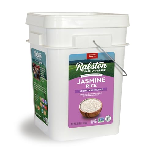 Ralston Jasmine White Rice 25 lb Bucket