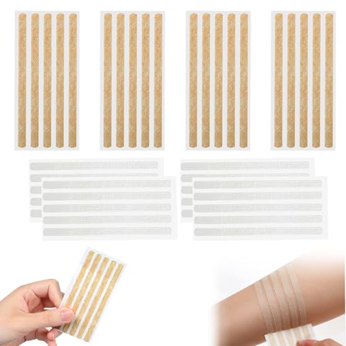 Sterile Suture Strips 40 Pcs Sterile Skin Wound Closure Suture Strips Breathable Plasters First Aid Stitches Sutures for Cuts and Incisions