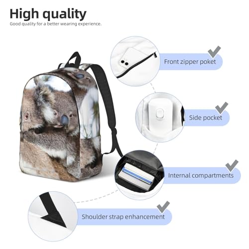 Sac à dos voyage imprimé koala avec compartiment ordinateur EdWal - 5