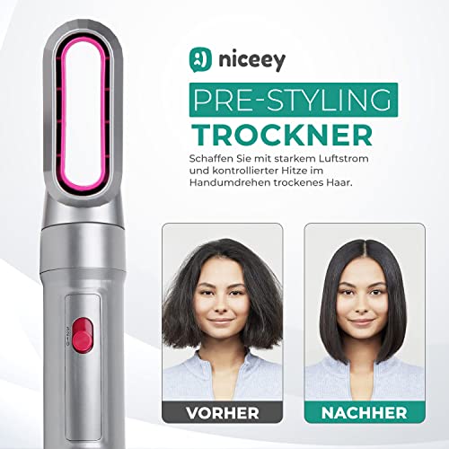 Foto von Niceey föhnbrush - 5 -in -1 set - Stilpinsel - Multistyler Airwrap - Locken mit Ansätzen - Haartrockner mit Pinsel - Lockenpinsel - Haarbürste