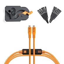 Tether Tools TetherGuard LeverLock Plate Camera Port Protection & Tripod Plate Cable Management TetherPro Optima 10G 15ft 4.6m High-Speed USB-C to USB-C Straight to Straight High-Visibility Orange