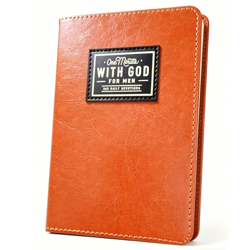 Image of One minute WITH GOD for men, 365 days of daily prayer brown book,2026 Mens Daily Devotional & Prayer Journal, Bible prayer tracking diary
