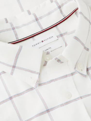 Image of Tommy Hilfiger Men's Long Sleeve Oxford Shirts in Regular Fit, Men's Button Down Shirts, Also Available in Big and Tall