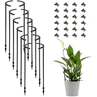 Lunhans 12-Pack Plant Support Stakes with 24-Piece Clips (green)