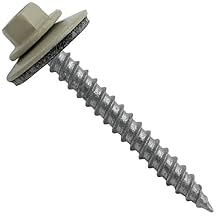 Metal ROOFING SCREWS 250 12 x 2" LIGHT STONE Hex ReGrip Sheet Metal Roof Screw. Sharp Point metal to wood siding screws. 5/8" EPDM washer