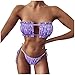 Badeanzug Bikini mit Kettengurt Badeanzug Set Bademode Sport Bikini Set Damen Push Up Bikini Sets Wrap Bikinis Triangel Top Side Tie Zweiteiliges Damen Neckholder Slide Bikinis Strandmode Swimsuit