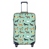 SWEET TANG Washable Luggage Cover Fashion Animal Print Horse Suitcase Protector Fits 18-32 Inch Luggage