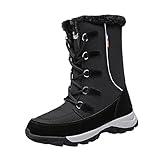 スノーシューズ レディース スノーブーツ メンズ ウィンターブーツ トレッキングシューズ 暖かい裏起毛 防寒ブーツ 防水 防滑 冬用ブーツ 秋冬シューズ 綿靴 登山靴 雪靴 保温 通気 [Caqnni] スノーシューズ メンズ 防水 スノーブーツ 軽量 スニーカー 冬用 防寒 靴 雪 ブーツ ウィンターブーツ 裏起毛 防滑 厚底 人気 ボア 暖かい カジュアル ショートブーツ 大きいサイズ おしゃれ 滑り止め 保温 雪対応 春秋冬 ビジネス…（24.0 cm/#1-黒）