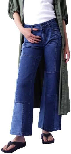 [Avirex] [アヴィレックス] REMAKE DENIM SEMI FLARE WITH PRINT/リメイク デニム セミフ