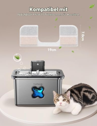 6 Pack Filter für Katzentrinkbrunnen & 6 Pack Schwämme Filterersatz – Ansicht 2