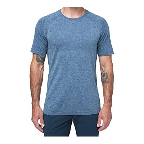 lululemon Men’s Metal Vent Tech Short Sleeve Crew 2.0 T-Shirt (Midnight Shadow/Tempest Blue, S)