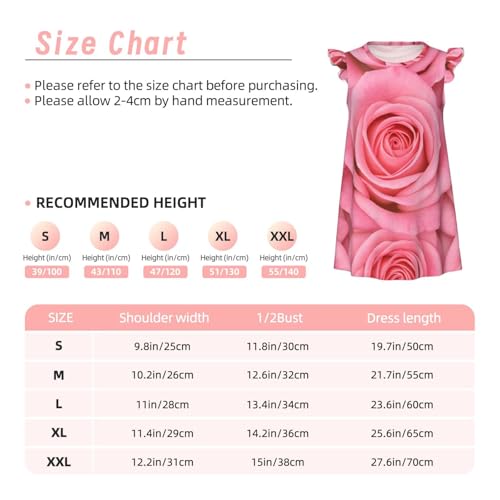 Augenstern Flutter Sleeve Nightgown Pajama Gown Romantic Rose Easy Pull-On Sleepwear Nightdress3