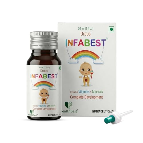 Image of HealthBest Infabest Drops | Multivitamins with Vitamin D3 & Zinc | Kids & Toddlers | 30 ML