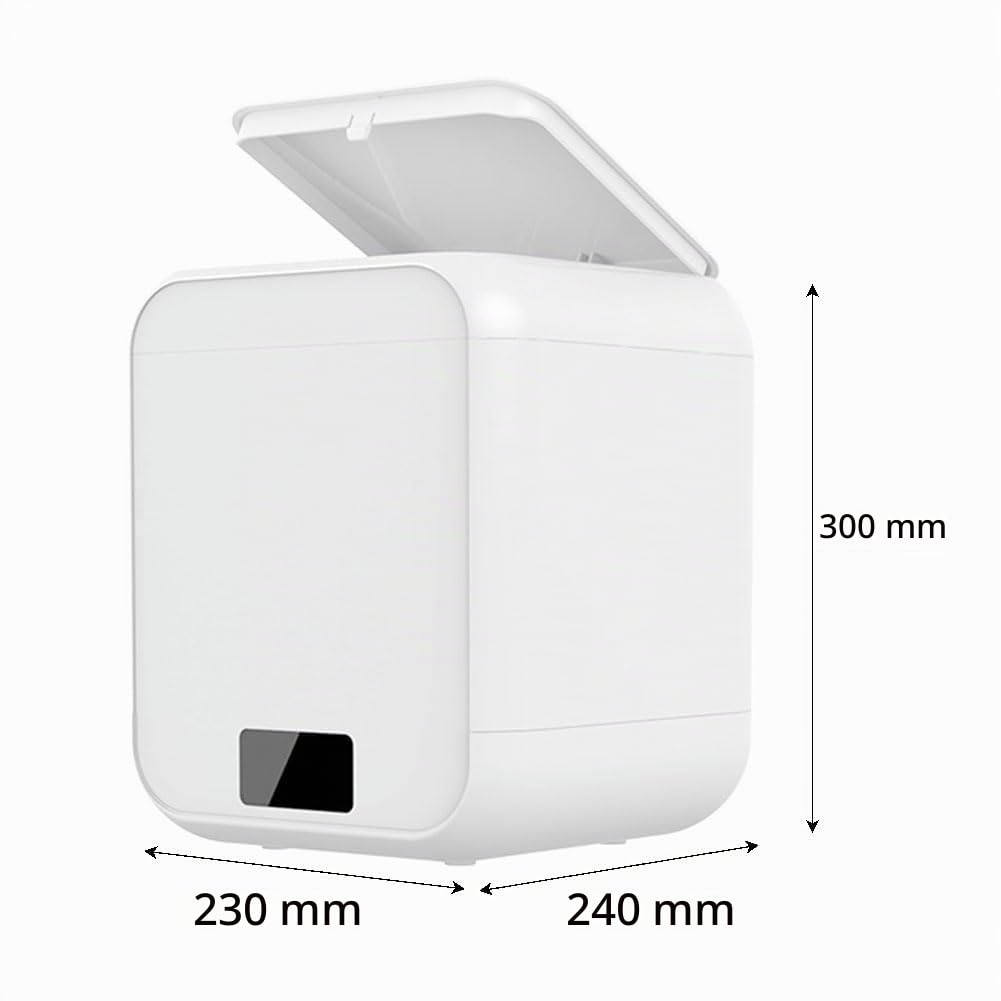 Mini Lave Linge Portable, Mini Machine à Laver avec Tuyau de Vidange 12 L Lavage Double Mode Affichage de L'heure Lumière Bleue pour sous-vêtements et Chaussettes White