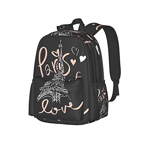 Sac à dos d'école Tour Eiffel Paris de Love pour ordinateur portable 43,2 cm