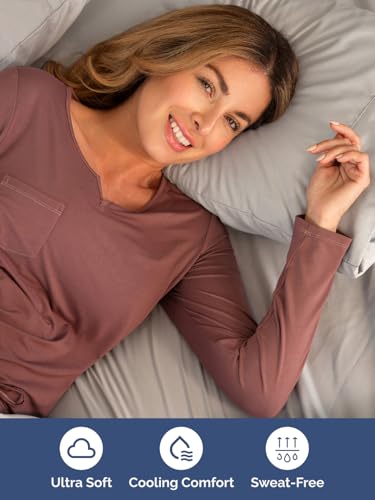 Image of Extra Deep Cal King Sheet Set - 6 Piece Breathable and Cooling Sheets - Hotel Luxury Bedding for Women, Men, Kids & Teens - Easy & Secure Fit - Soft and Wrinkle Free - Extra Deep Pockets - Light Grey