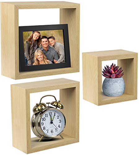 Sorbus Schwebende Box Regale — Quadratische Würfel Wanddekor Hängeregale Dekoration — Regal für Wohnzimmer, Schlafzimmer, Trophäe Display, Fotorahmen Cover