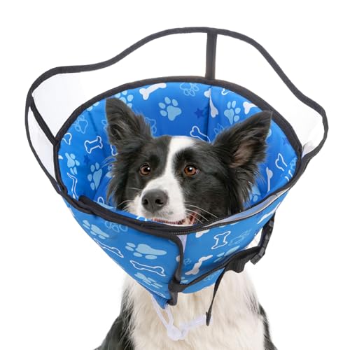 SCENEREAL Dog Cone for Dogs After Surgery, Adjustable Dog