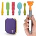 Special Supplies Buzz Buddy Oral Motor Stimulation kit with 6 Soft Textured Interchangeable Heads, Calm Sensory Needs, Support Speech, and Stimulate Self Feeding, Gentle Vibrations (Grey)