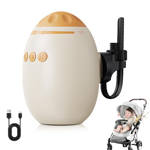 Baby Rocker, Ayuda para Dormir, Intensidad de Balanceo Progresiva, Temporizador de 45 Minutos, 11 Modos de Ruido Blanco, Balancea Suavemente Cualquier Cochecito