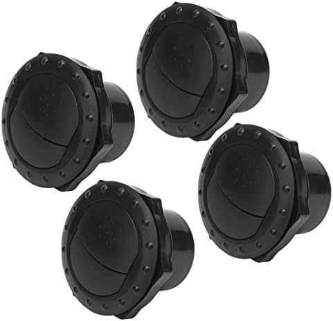 Dashboard Air Vent Deflector,4PCS Dashboard Air Conditioning Outlet Deflector 60mm Hole Universal Knob Style Black
