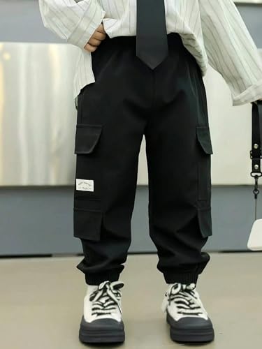 Image of TAGAS Boys Boys Side Pocket Cargo Pant || Cargo Pants|| Regular Slim Cargo for Kids ||Relaxed Trouser ||Pant for Boys ||Boy Loose Comfortable Cargo ||Boys Joggers||