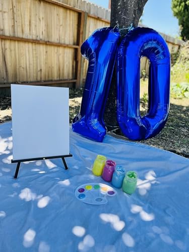 Image of Number Balloons 0 Balloon 40 inch Blue for 10 Birthday Party Decorations | Saturated Color, Large 40 in, With Inflation Straw & Hanging Hole, Great for Men's Party, Back-To-School Season, Pool Party
