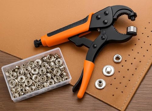TFORESTER 210pcs Marine Grade Stainless Steel Snap Kit (Orange)