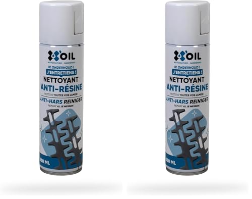 X'OIL - Aérosol Anti-Résine - Pour Taille Haie & Sécateur - Puissant & Durable - Facilité D'Application - 250ml (Lot de 2)
