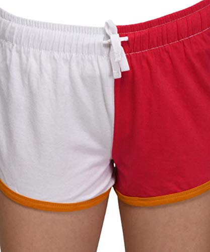 Image of KOTTY Women's Night Shorts(WhiteRed&MaroonYellow,26)