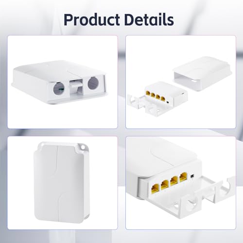 Image of Outdoor 4 Port Gigabit PoE Extender, 1 in 3 Out PoE+ Switch, 10 /100 /1000Mbps, IEEE 802.3 af /at 30W, Wall Mount Waterproof YuLinca POE Passthrough Switch