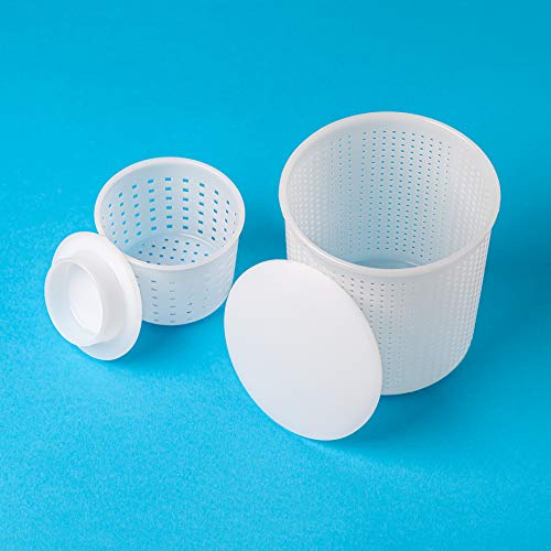 Cheese making Cheese Molds with Press Followers Goat cheese Cheese molds Basket mold Cheese making mold Rennet cheesemaking Feta Cheese making Goat Cheese making kit | 0.55-2.60 lbs Original HOZPROM